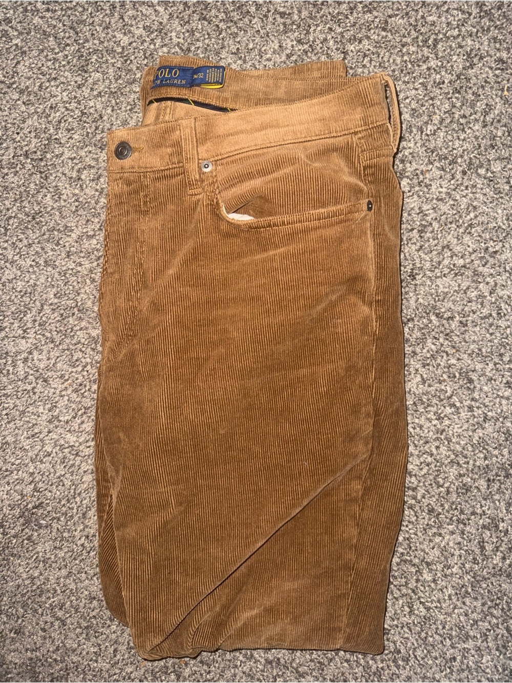 Polo by Ralph Lauren Men's Corduroy Pants in Camel Brown Size 34/32